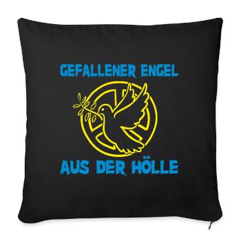 Gefallener Engelaus der Hölle - Sofakissenbezug 45 x 45 cm - Schwarz - Vorne