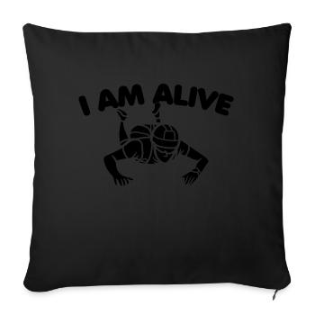 Skydiving Parachuting Skydive Skydiver - Sofakissenbezug 45 x 45 cm - Schwarz - Vorne