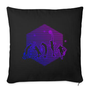 Tennis Play Tennis Tennis Hommes - Housse de coussin décorative 45 x 45 cm - noir - Devant