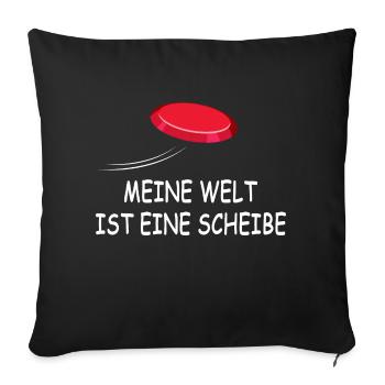 Frisbee Ultimate-Frisbee DiscGolf Frisbee - Sofa pillowcase 17,3'' x 17,3'' (45 x 45 cm) - black - Front