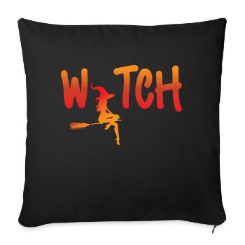 Witch - Sofa pillowcase 17,3'' x 17,3'' (45 x 45 cm) - black - Front
