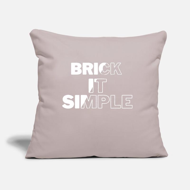 Briquer c’est simple Housse de coussin décorative 45 x 45 cm