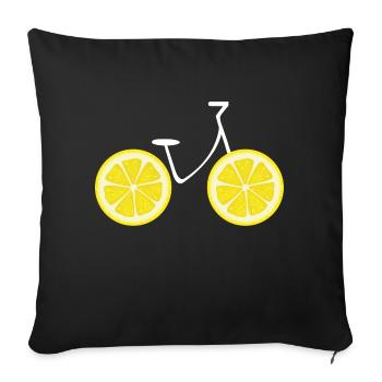 Lemon Bike - Bike Gift Idea - Sofa pillowcase 17,3'' x 17,3'' (45 x 45 cm) - black - Front