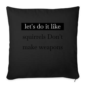Dictons hippie festival anti guerre cool - Housse de coussin décorative 45 x 45 cm - noir - Devant