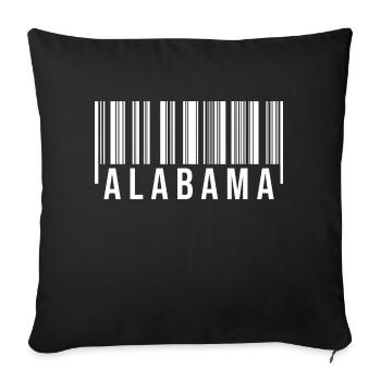 Alabama Barcode - Sofa pillowcase 17,3'' x 17,3'' (45 x 45 cm) - black - Front