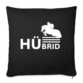 Pferd Antrieb Hü - Sofakissenbezug 45 x 45 cm - Schwarz - Vorne