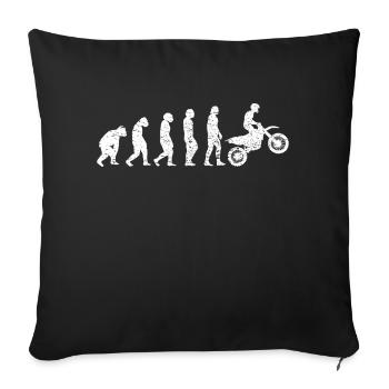 Moto Motocross Fan de moto Motard - Housse de coussin décorative 45 x 45 cm - noir - Devant