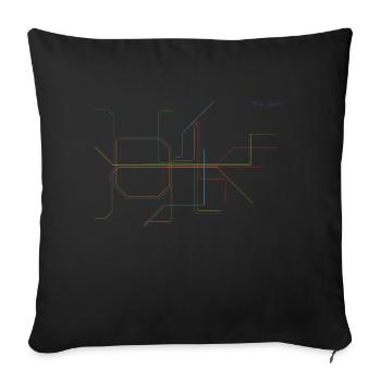 U-MOVE Belgien Niederlande Luxemburg - Sofakissenbezug 45 x 45 cm - Schwarz - Vorne
