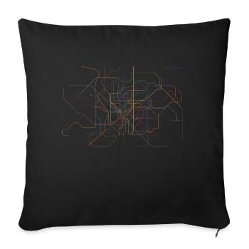 U-MOVE Spanien_Portugal - Sofakissenbezug 45 x 45 cm - Schwarz - Vorne