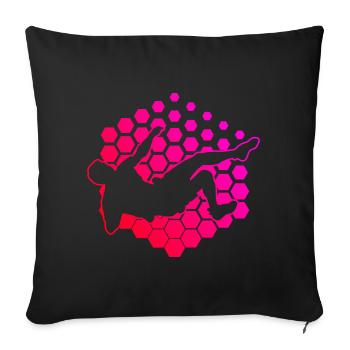 Climber Climbing Bouldering Boulder Climber - Sofa pillowcase 17,3'' x 17,3'' (45 x 45 cm) - black - Front