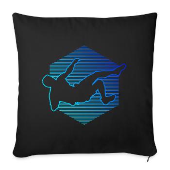 Grimpeur Escalade Hommes Escalade Femmes Escalade Bloc - Housse de coussin décorative 45 x 45 cm - noir - Devant
