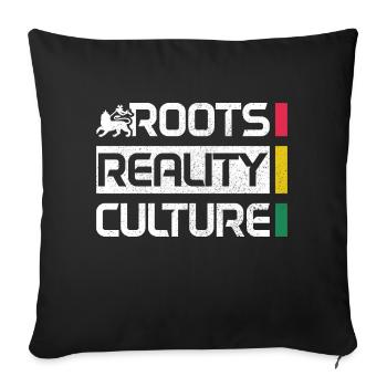 Reggae Musik Rastafari Jamaika - Sofakissenbezug 45 x 45 cm - Schwarz - Vorne