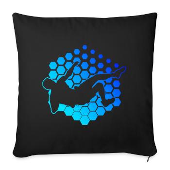 Climbing Climbing Climber Bouldering Bouldering - Sofa pillowcase 17,3'' x 17,3'' (45 x 45 cm) - black - Front