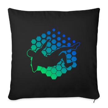 Escalade Bloc Grimpeur Hommes Escalade de bloc - Housse de coussin décorative 45 x 45 cm - noir - Devant