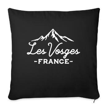 Les Vosges - France - Housse de coussin décorative 45 x 45 cm - noir - Devant