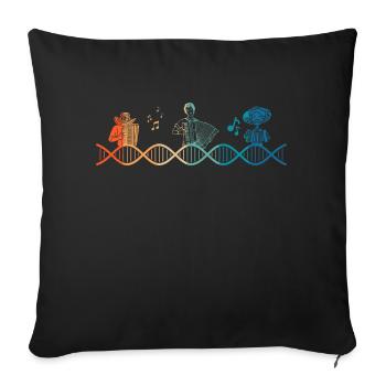 Accodeon liegt in meiner DNA - Sofakissenbezug 45 x 45 cm - Schwarz - Vorne