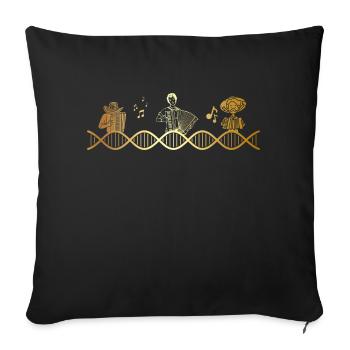Accodeon liegt in meiner DNA - Sofakissenbezug 45 x 45 cm - Schwarz - Vorne