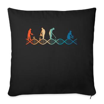 Gardening is in my DNA - Sofa pillowcase 17,3'' x 17,3'' (45 x 45 cm) - black - Front