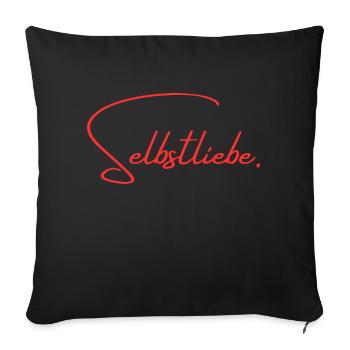 Selbstliebe - Sofakissenbezug 45 x 45 cm - Schwarz - Vorne