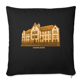 Saarlouis District Court Saarland - Sofa pillowcase 17,3'' x 17,3'' (45 x 45 cm) - black - Front