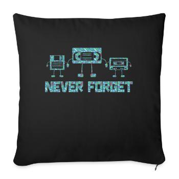 Music, Retro, Heavy Metal, Hard Rock, Punk, Vinyl, Pop - Sofa pillowcase 17,3'' x 17,3'' (45 x 45 cm) - black - Front