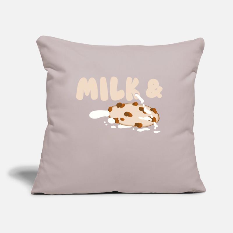 Lait et biscuits Housse de coussin décorative 45 x 45 cm