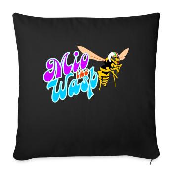 Mio the Wasp f - Sofa pillowcase 17,3'' x 17,3'' (45 x 45 cm) - black - Front