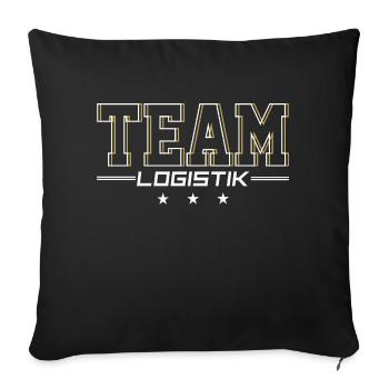 Team Logistics - Sofa pillowcase 17,3'' x 17,3'' (45 x 45 cm) - black - Front