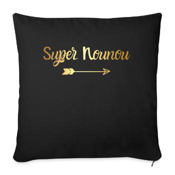 Super Golden Nanny - Nanny Gift - Sofa pillowcase 17,3'' x 17,3'' (45 x 45 cm) - black - Front