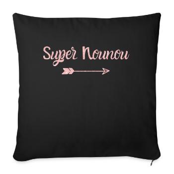 Super Nanny Rose Gold - Nanny Gift - Sofa pillowcase 17,3'' x 17,3'' (45 x 45 cm) - black - Front