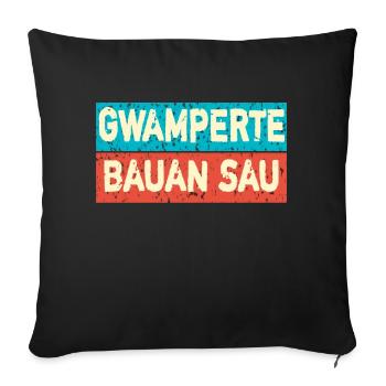 Bavarian Funny - Sofa pillowcase 17,3'' x 17,3'' (45 x 45 cm) - black - Front