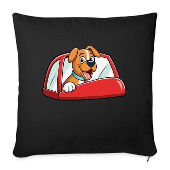 Joyful Boxer Toasting Art - Sofa pillowcase 17,3'' x 17,3'' (45 x 45 cm) - black - Front