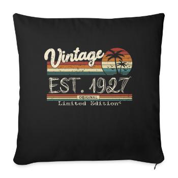 1927 Born Vintage Birthday Gift - Sofa pillowcase 17,3'' x 17,3'' (45 x 45 cm) - black - Front