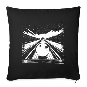 Bowling - Sofa pillowcase 17,3'' x 17,3'' (45 x 45 cm) - black - Front