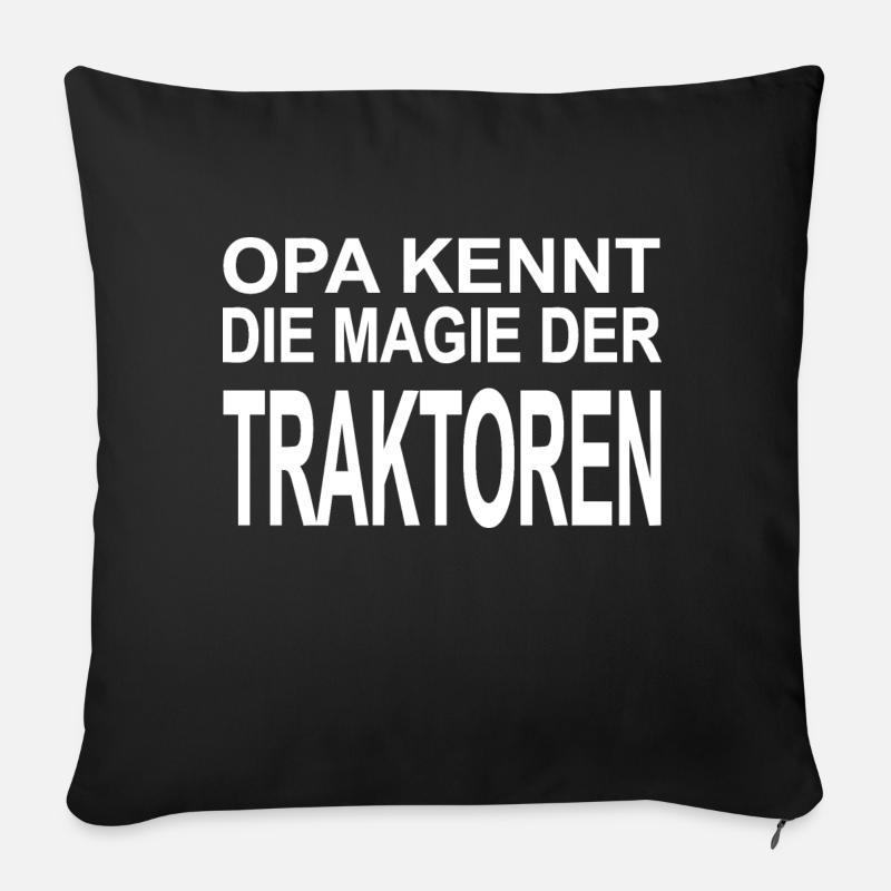 Traktor - Sofakissenbezug 45 x 45 cm - Schwarz