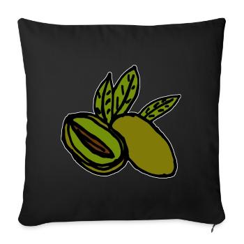 Olives Méditerranée - Housse de coussin décorative 45 x 45 cm - noir - Devant
