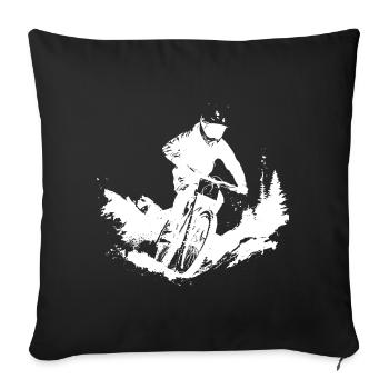 Vététistes - Housse de coussin décorative 45 x 45 cm - noir - Devant