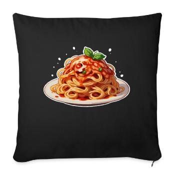 Spaghetti - Sofa pillowcase 17,3'' x 17,3'' (45 x 45 cm) - black - Front