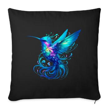 Hummingbird - Sofa pillowcase 17,3'' x 17,3'' (45 x 45 cm) - black - Front