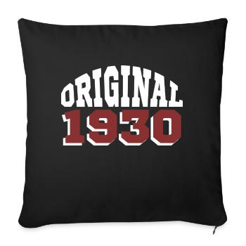 Original 1930 - Sofa pillowcase 17,3'' x 17,3'' (45 x 45 cm) - black - Front