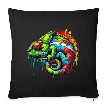 Chameleon - Sofa pillowcase 17,3'' x 17,3'' (45 x 45 cm) - black - Front