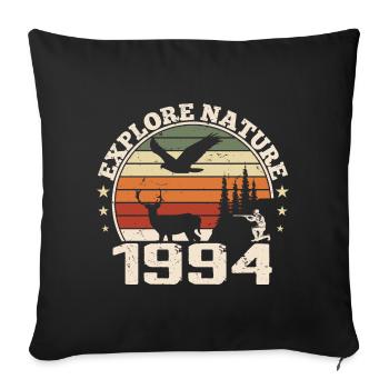 Cadeau Anniversaire 1994 Classique Chasseur 1994 - Housse de coussin décorative 45 x 45 cm - noir - Devant