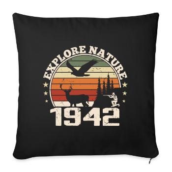 1942 Classic Hunter 1942 Anniversary Gift - Sofa pillowcase 17,3'' x 17,3'' (45 x 45 cm) - black - Front