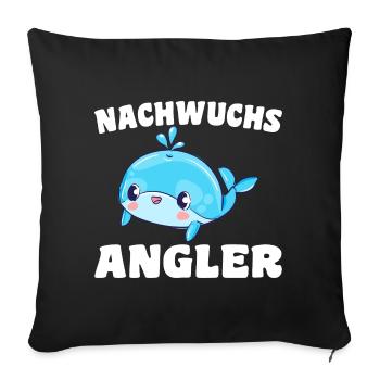 Offspring Angler Fishing Baby Birth Fish Fish - Sofa pillowcase 17,3'' x 17,3'' (45 x 45 cm) - black - Front