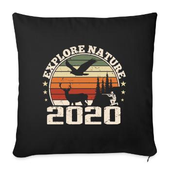 2020 Klassisches Jäger-Geburtstagsgeschenk 2020 - Sofakissenbezug 45 x 45 cm - Schwarz - Vorne
