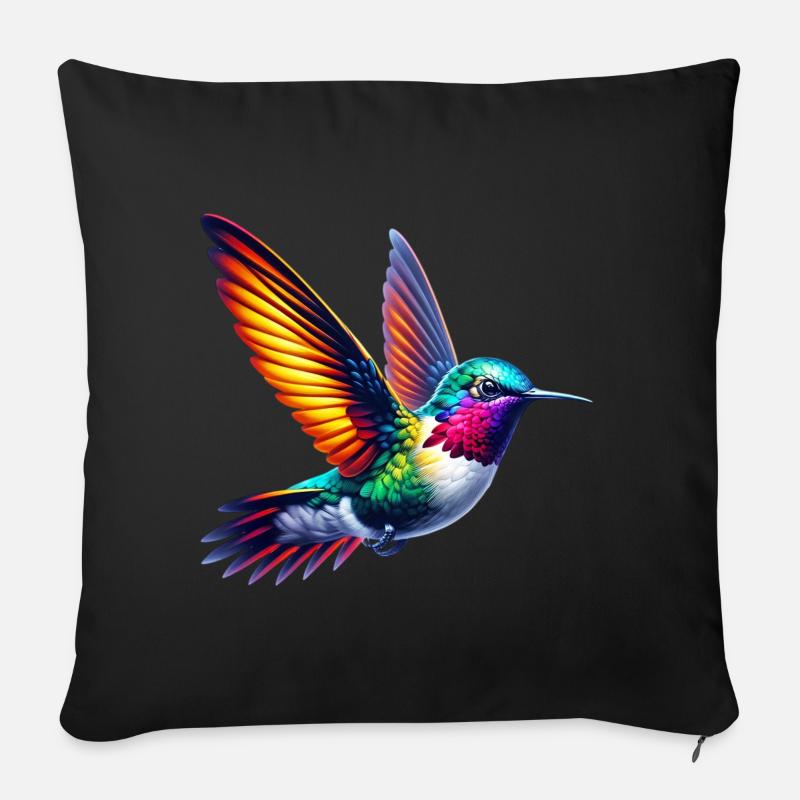 Kolibri - Sofakissenbezug 45 x 45 cm - Schwarz