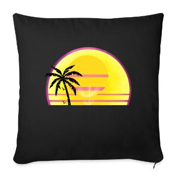 Sunny Summer Closed day - Sofa pillowcase 17,3'' x 17,3'' (45 x 45 cm) - black - Front