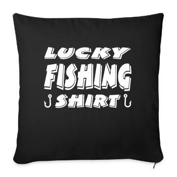 Angling - Sofa pillowcase 17,3'' x 17,3'' (45 x 45 cm) - black - Front