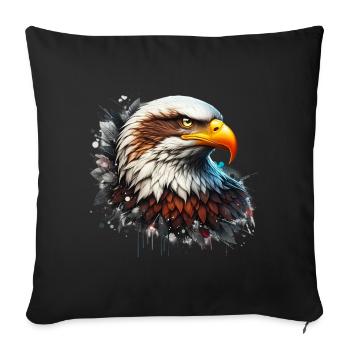 Eagle - Sofa pillowcase 17,3'' x 17,3'' (45 x 45 cm) - black - Front