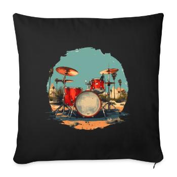 Piège vintage - Housse de coussin décorative 45 x 45 cm - noir - Devant